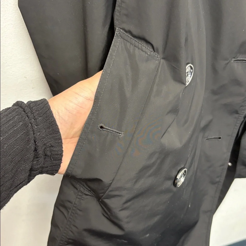 Burberry Dark Trench Coat with Check Lining